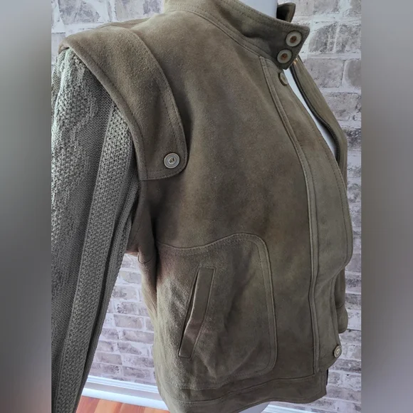 St. John Sport NWT Suede & Wool Jacket Size S - Picture 6 of 9